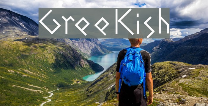 GreeKish Font examples