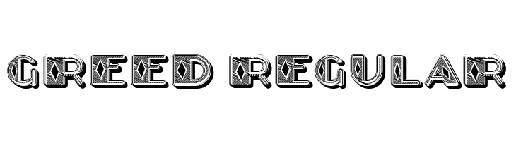 Greed Regular  免费字体下载