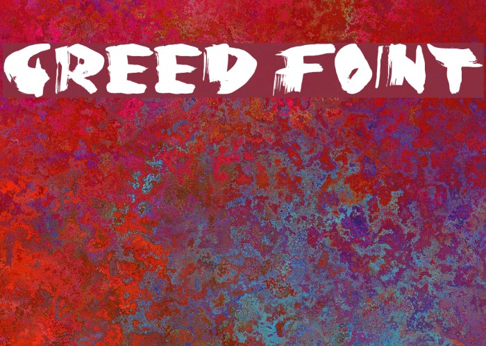 Greed Font examples