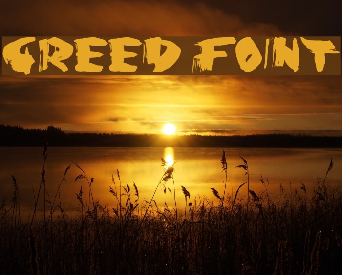 Greed Шрифта examples
