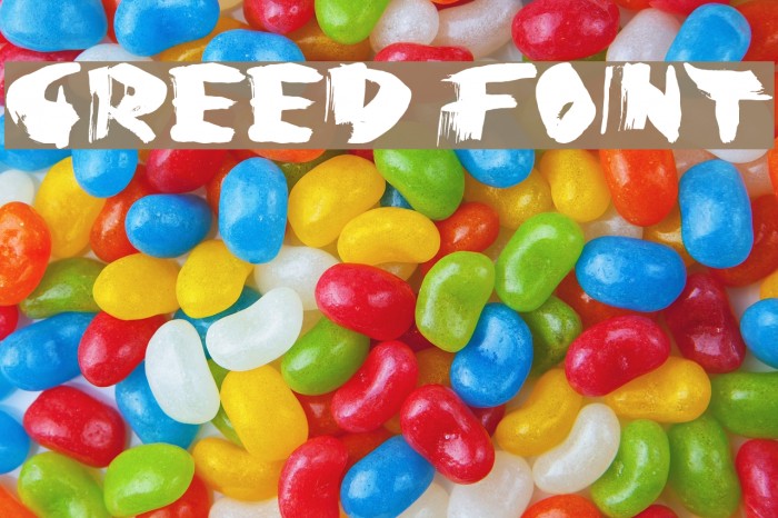 Greed Шрифта examples