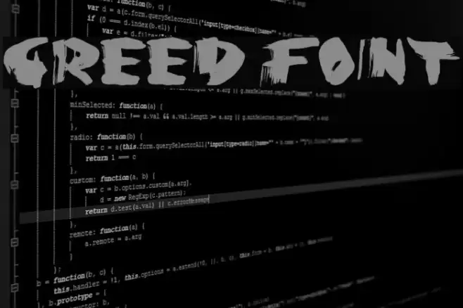 Greed Font examples