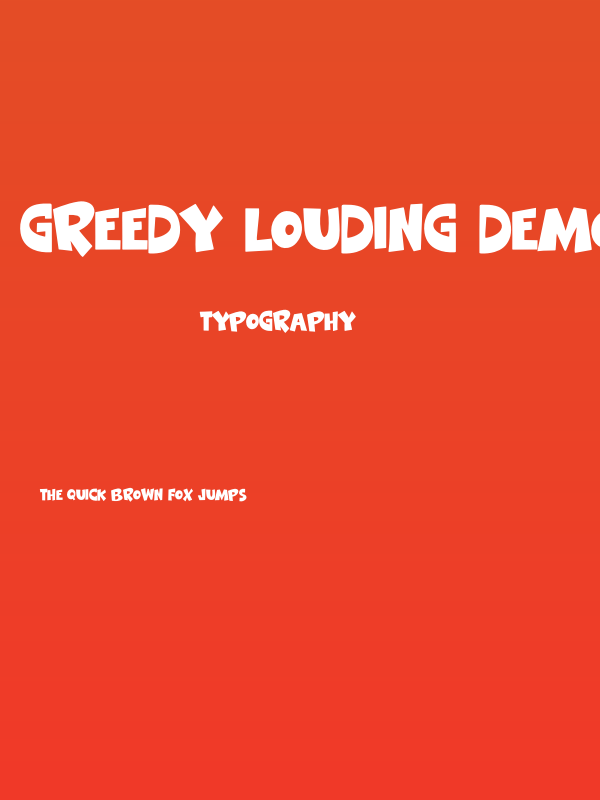 Greedy Louding DEMO Poster