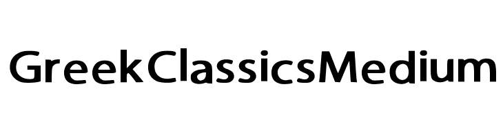 Greek Classics Medium  नि: शुल्क फ़ॉन्ट्स डाउनलोड