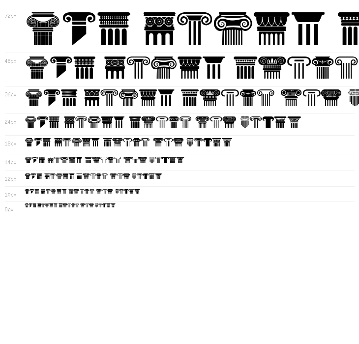Greek Column Waterfall