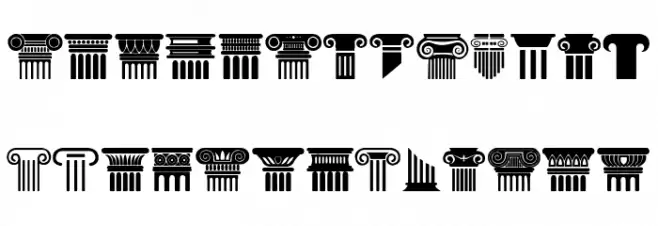 Greek Column Font Litere mici
