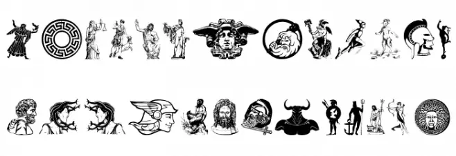 Greek Mythology Fuentes MINÚSCULAS