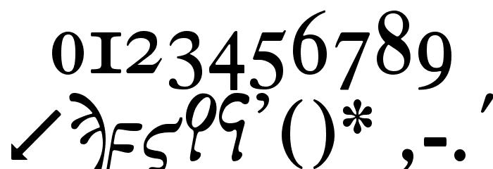 Greek Old Face 98 Font OTHER CHARS