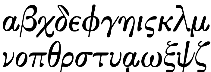 Greek Old Face 98 Font LOWERCASE