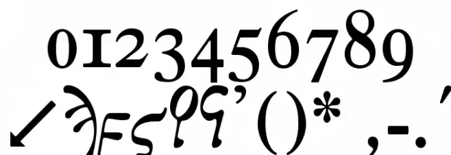 Greek Old Face Font OTHER CHARS