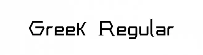 Greek Regular  Frei Schriftart Herunterladen