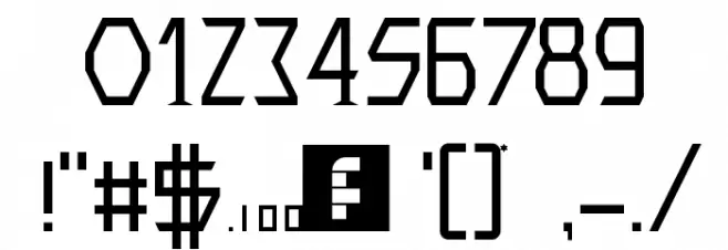 Greek Regular Font OTHER CHARS