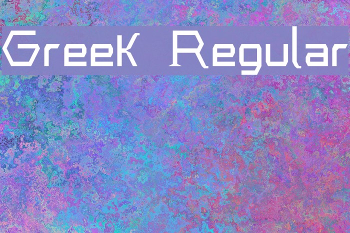 Greek Regular Font examples
