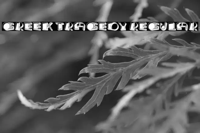 Greek Tragedy Regular Font examples