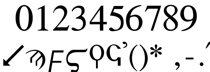 Greek Font OTHER CHARS