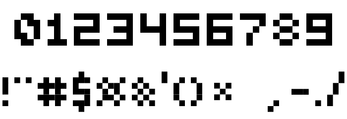 GreekBearTinyE Font OTHER CHARS