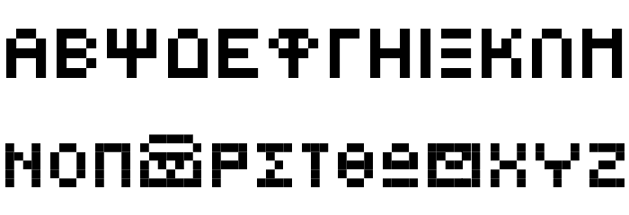 GreekBearTinyE Font LOWERCASE