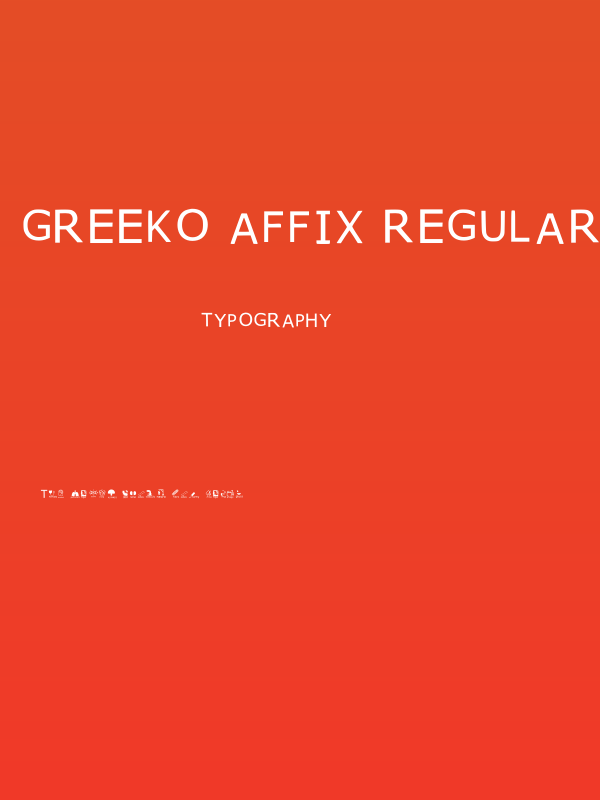 Greeko Affix Regular Poster