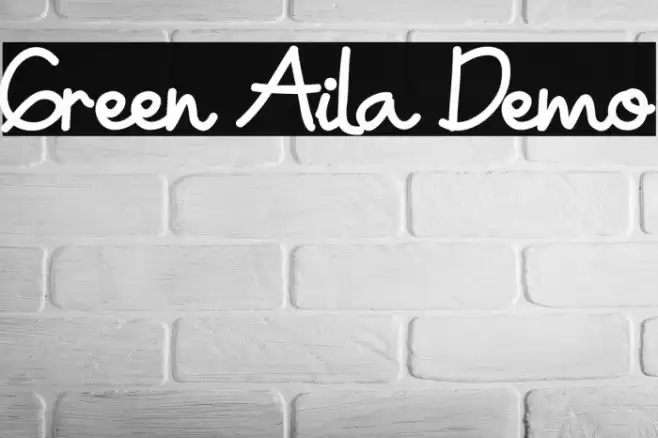 Green Aila Demo Font examples