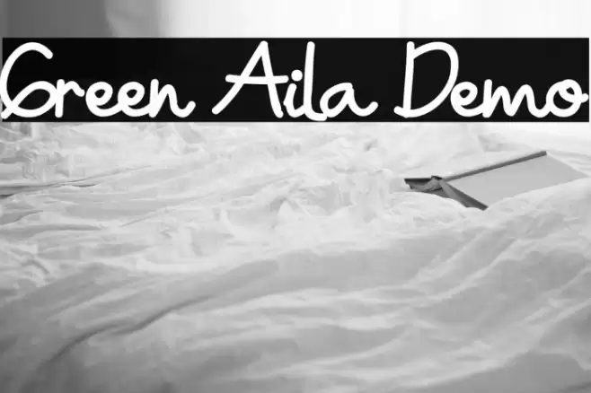 Green Aila Demo Font examples
