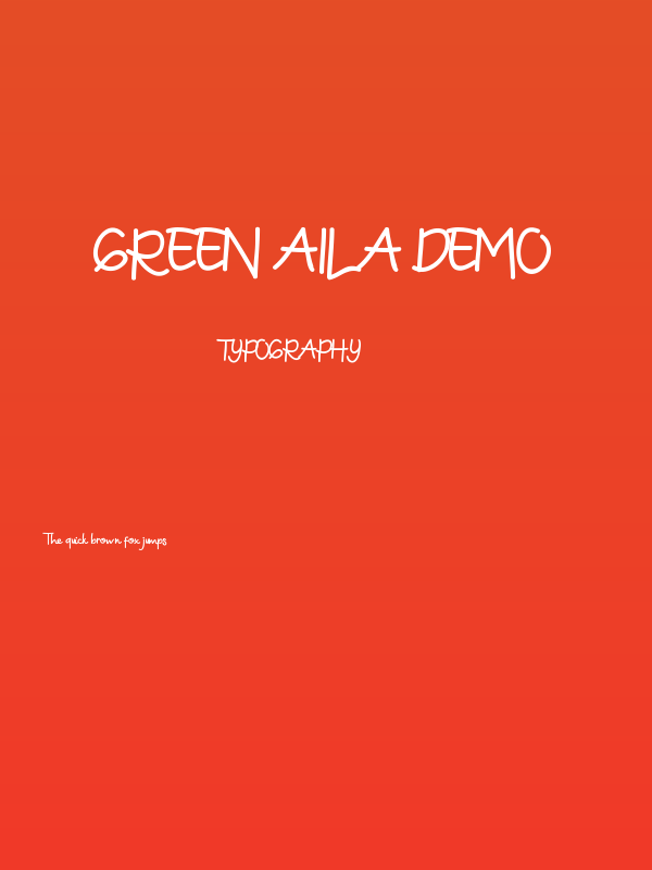 Green Aila Demo Poster