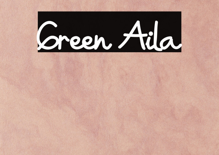 Green Aila Font examples