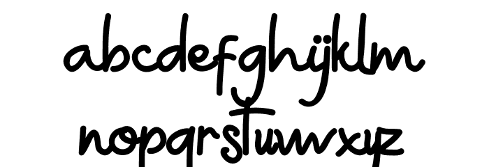 Green Aila Font LOWERCASE