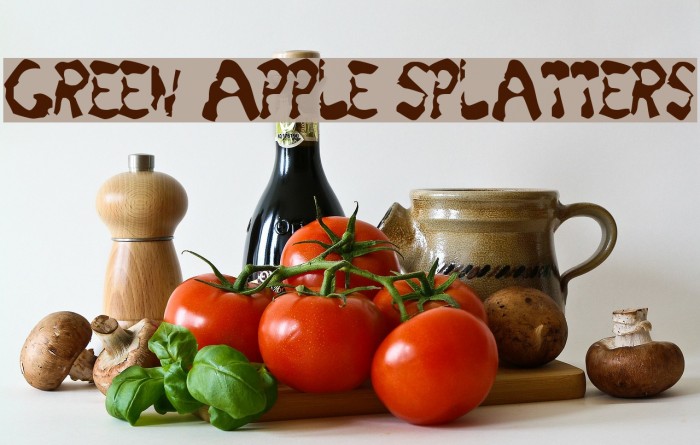 Green Apple Splatters Font examples