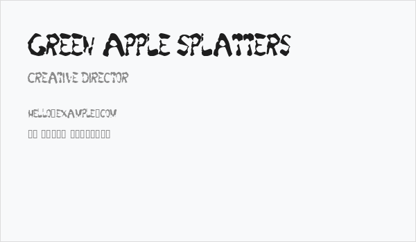 Green Apple Splatters Business Card