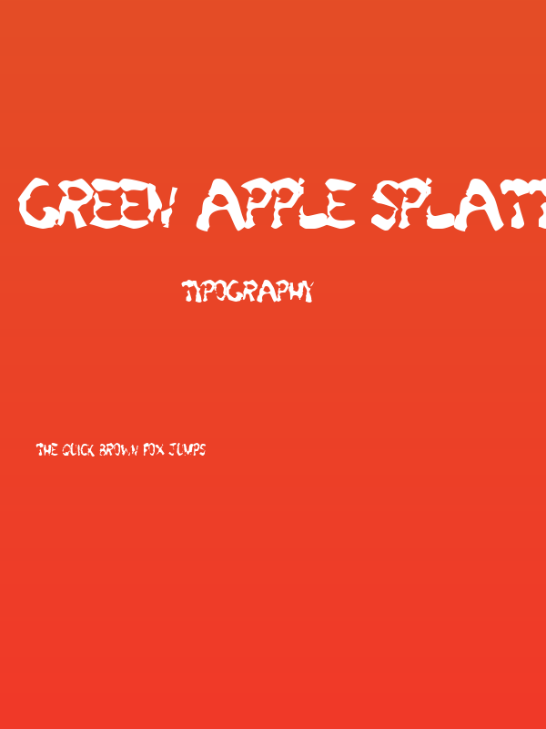Green Apple Splatters Poster