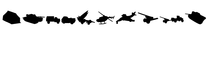 Green Army Men Font OTHER CHARS