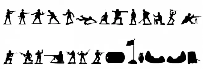 Green Army Men フォント 大文字