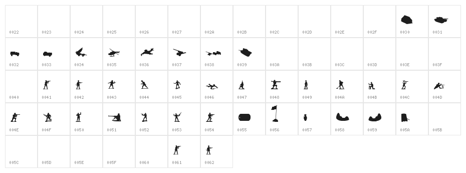 Green Army Men Character Map