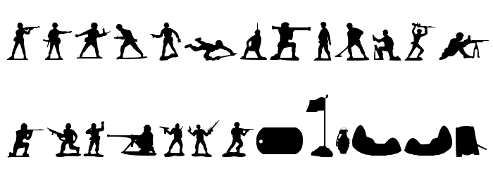 Green Army Men Font LOWERCASE
