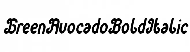 Green Avocado Bold Italic  لخطوط تنزيل