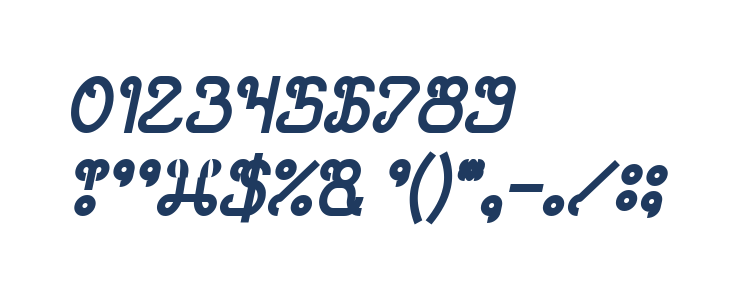 Green Avocado Bold Italic Other Characters