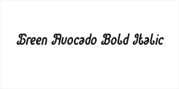 Green Avocado Bold Italic Logo