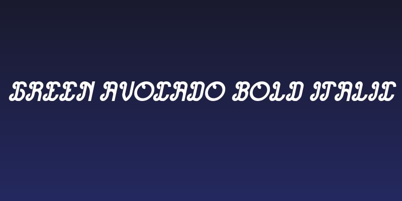Green Avocado Bold Italic Social Header