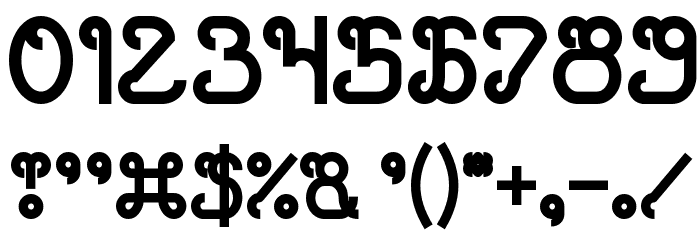Green Avocado Bold Font OTHER CHARS