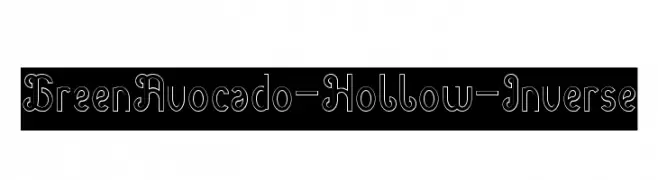 Green Avocado-Hollow-Inverse  Frei Schriftart Herunterladen