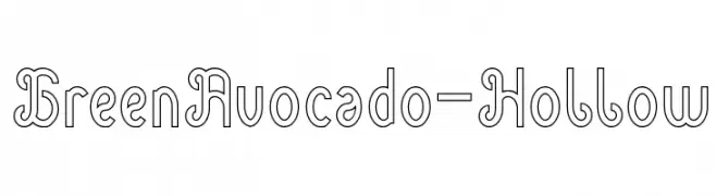 Green Avocado-Hollow  Frei Schriftart Herunterladen