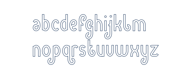 Green Avocado-Hollow Lowercase