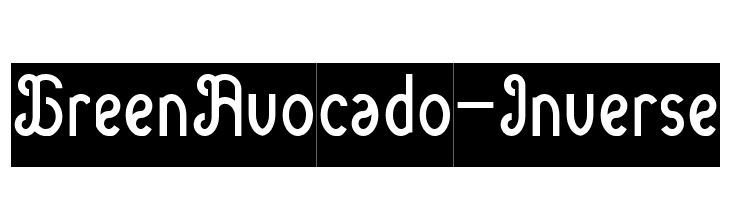 Green Avocado-Inverse  Fuentes Gratis Descargar