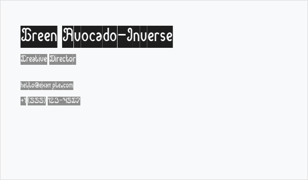 Green Avocado-Inverse Business Card