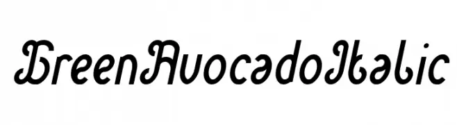 Green Avocado Italic  لخطوط تنزيل