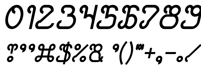 Green Avocado Italic Font OTHER CHARS