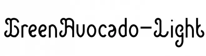 Green Avocado-Light  Frei Schriftart Herunterladen
