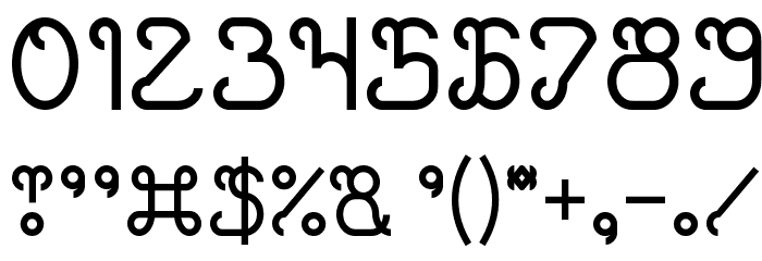 Green Avocado-Light Font OTHER CHARS