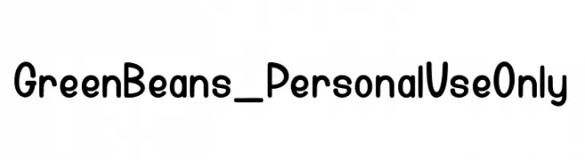 Green Beans_PersonalUseOnly  Fuentes Gratis Descargar