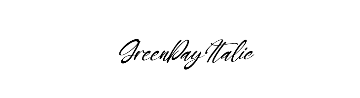 Green Day Italic  font caratteri gratis